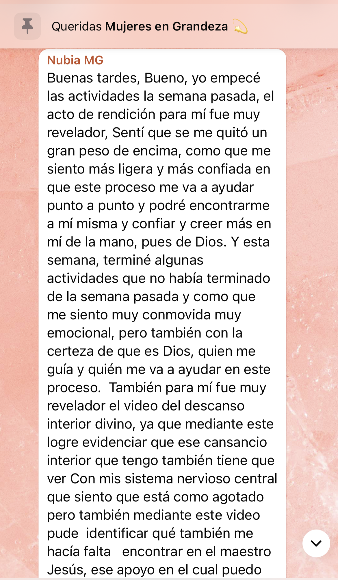 Testimonio de alumna