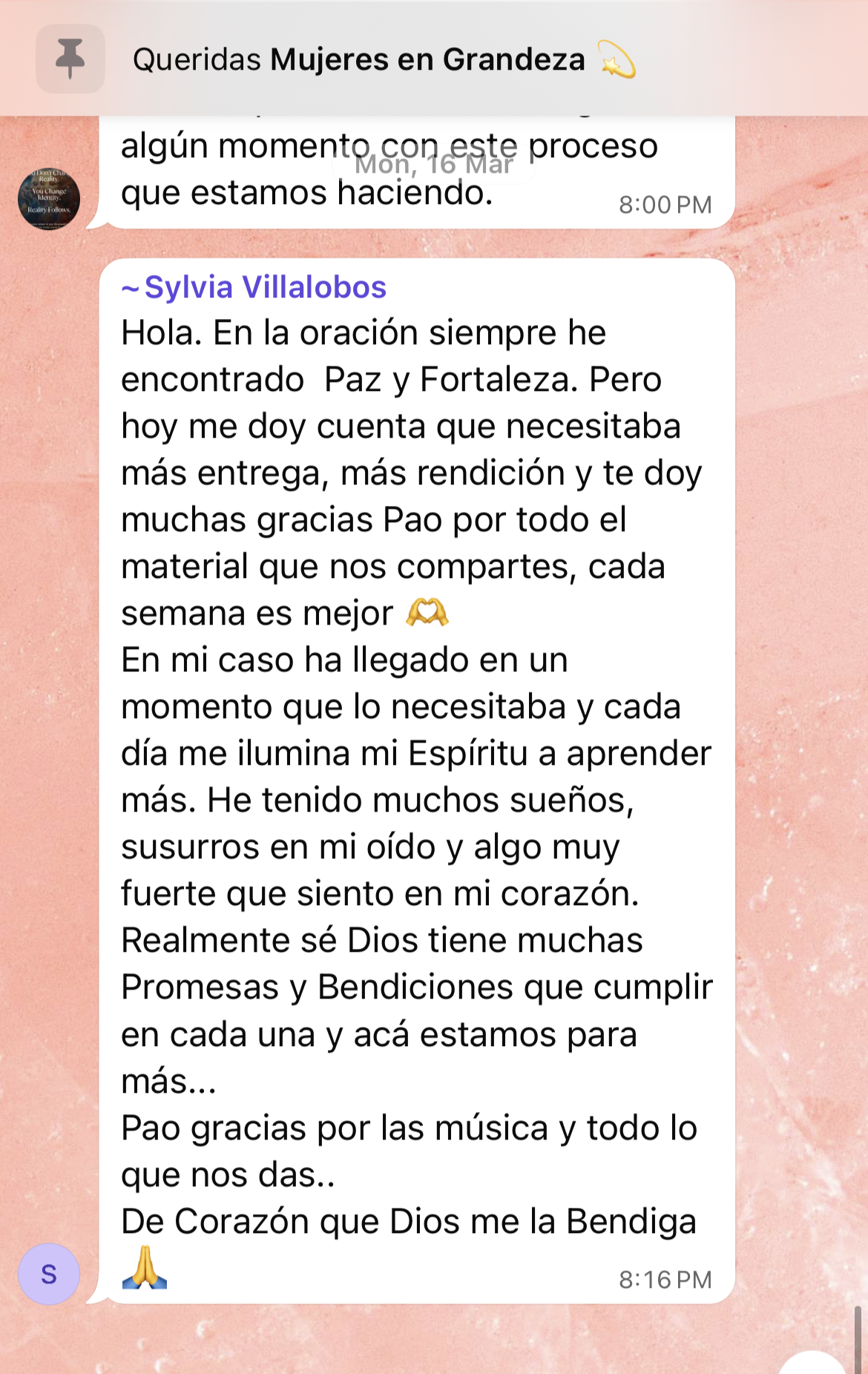 Testimonio de alumna
